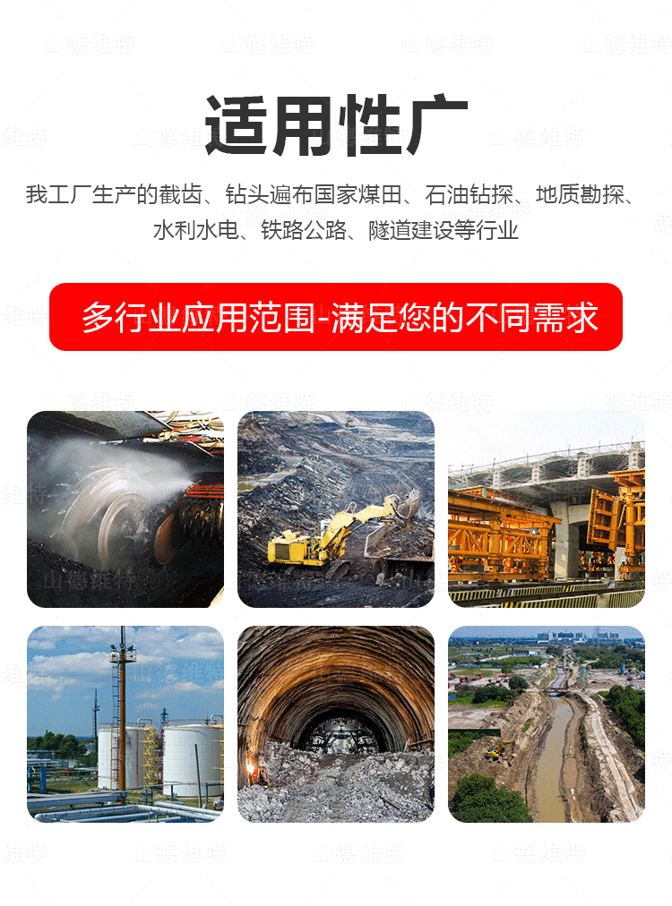 46一字风钻头马蹄型一字钎头适用范围